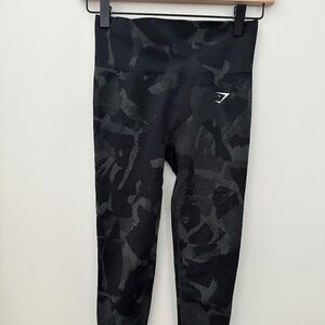 Gym Shark Camo Seamless Leggings SZ Small